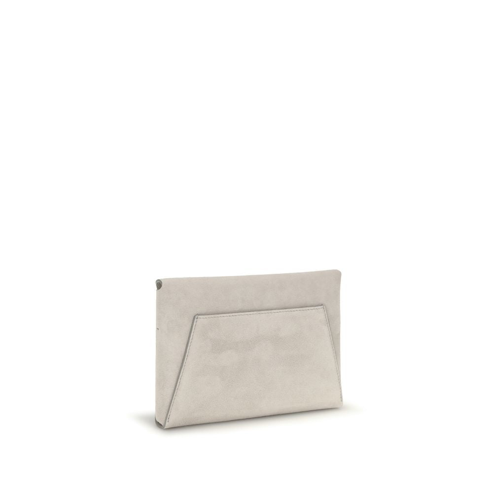 Gray Calf Leather Bos Taurus Clutch Bag