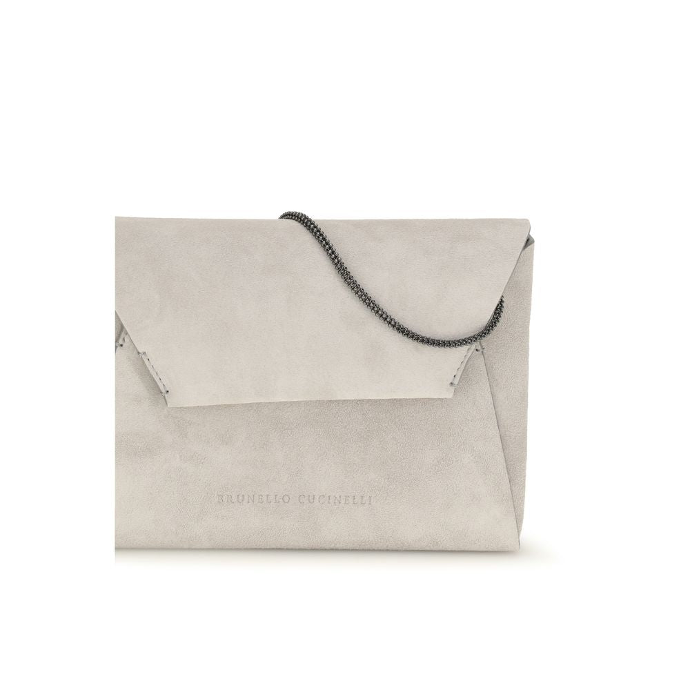 Gray Calf Leather Bos Taurus Clutch Bag