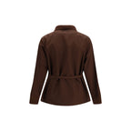 Brown Polyester Shell Jacket