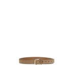 Beige Calf Leather Bos Taurus Regular Belt