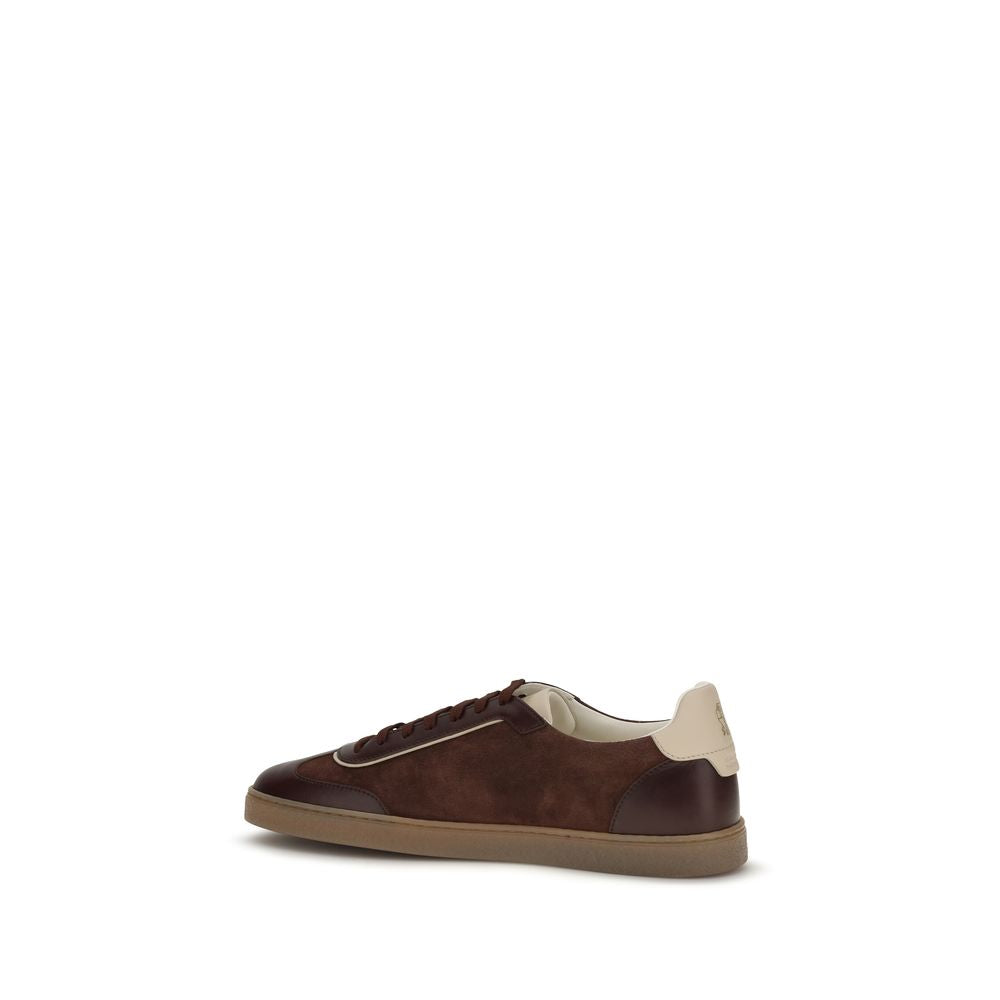 Bordeaux Calf Leather Bos Taurus Low Top Sneakers