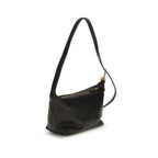 Black Suede Leather Shoulder Bag