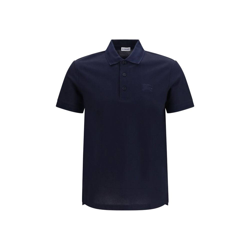 Blue Cotton Polo Shirt