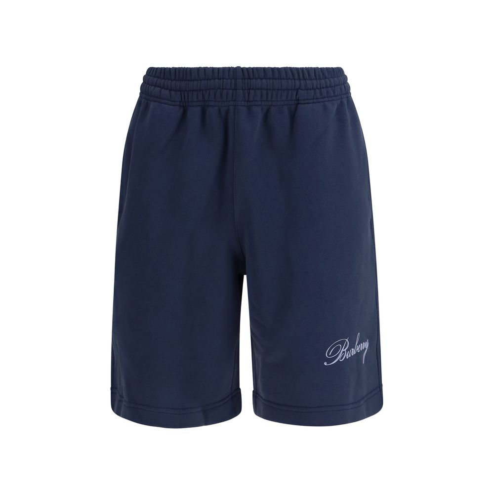 Blue Cotton Shorts