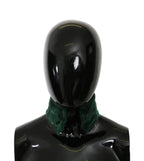 Green Fur Neck Collar Wrap Lambskin Scarf