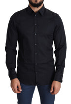 Blue Cotton Formal GOLD Dress Shirt