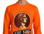 Orange King Ceasar Cotton Pullover Sweater