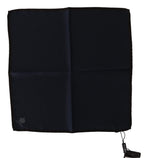 Black Square Handkerchief 100% Silk Scarf