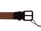 Brown Leather Logo Belt Cintura Belt