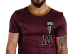 Purple Sport 10 Embroidery Crewneck T-shirt