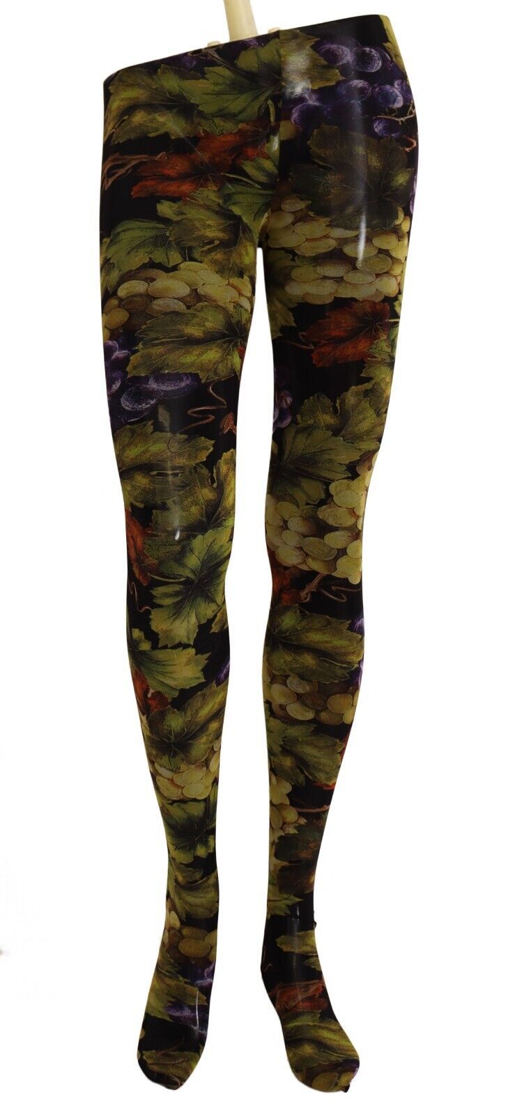 Black Grapes Print Stockings Tights