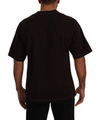 Bordeaux Cotton L-Amore Print Crewneck T-shirt