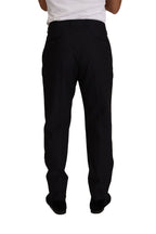 Blue Wool Silk Formal Trouser Dress Pants