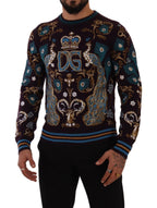 Bordeaux Cashmere DG Crown Embroidered Sweater