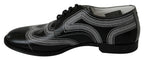 Black Leather Derby Formal White Lace Shoes