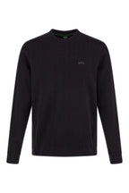 Black Cotton Logo Details Sweatshirt
