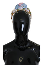 Gold Crystal Purple Hortensia Headband Crown Diadem