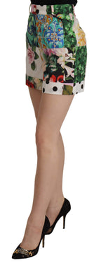 Multicolor High Waist Hot Pants Shorts