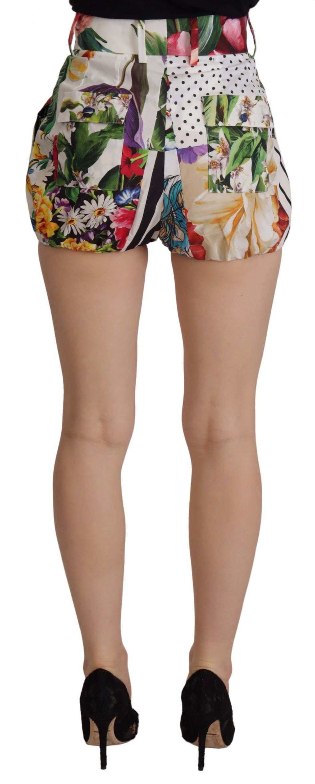 Multicolor High Waist Hot Pants Shorts