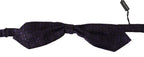 Blue Geometric Silk Adjustable Neck Papillon Tie