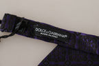Blue Geometric Silk Adjustable Neck Papillon Tie
