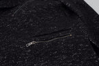 Black Wool Double Breasted Coat Men Jacket
