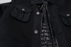 Black Wool Collared Full Zip Jacket