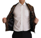 Brown Feather Full Zip Blouson Jacket
