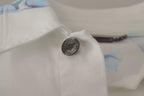 White Cotton Logo Embroidery Denim Jacket