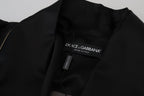 Black 100% Silk Robe Coat Wrap  Jacket
