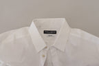 White Cotton Peacock Feather Formal GOLD Shirt