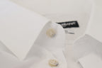 White Cotton Peacock Feather Formal GOLD Shirt