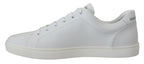 White Leather DG Logo Casual Sneakers Shoes