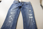Blue Washed Cotton Skinny Low Waist Denim Jeans