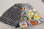 Multicolor Stripes Majolica Bermuda Shorts