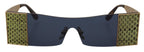 Gold Metal Rectangle Shades DG2263 Sunglasses