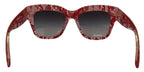 Red Lace Acetate Rectangle Shades  DG4231F  Sunglasses
