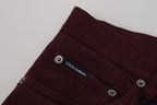 Bordeaux Cotton Stretch GOLD Denim Jeans
