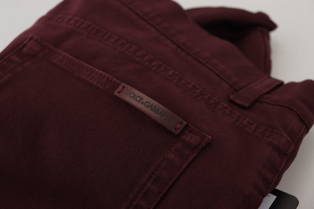 Bordeaux Cotton Stretch GOLD Denim Jeans