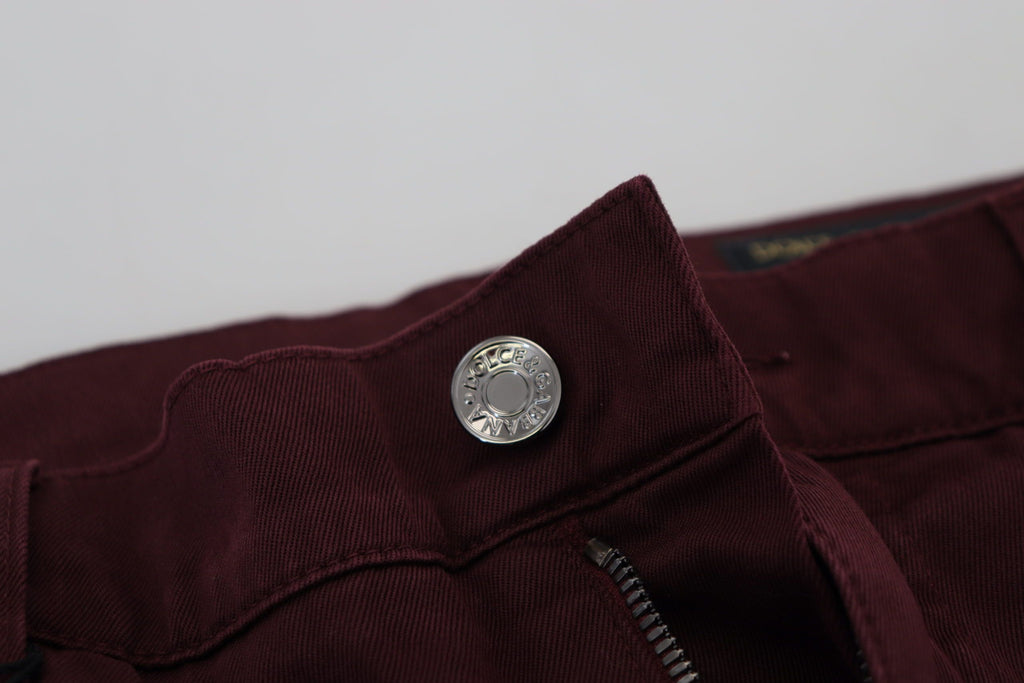 Bordeaux Cotton Stretch GOLD Denim Jeans