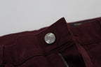 Bordeaux Cotton Stretch GOLD Denim Jeans