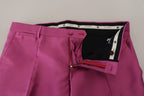 Pink Silk Slim Trousers Dress Formal Pants