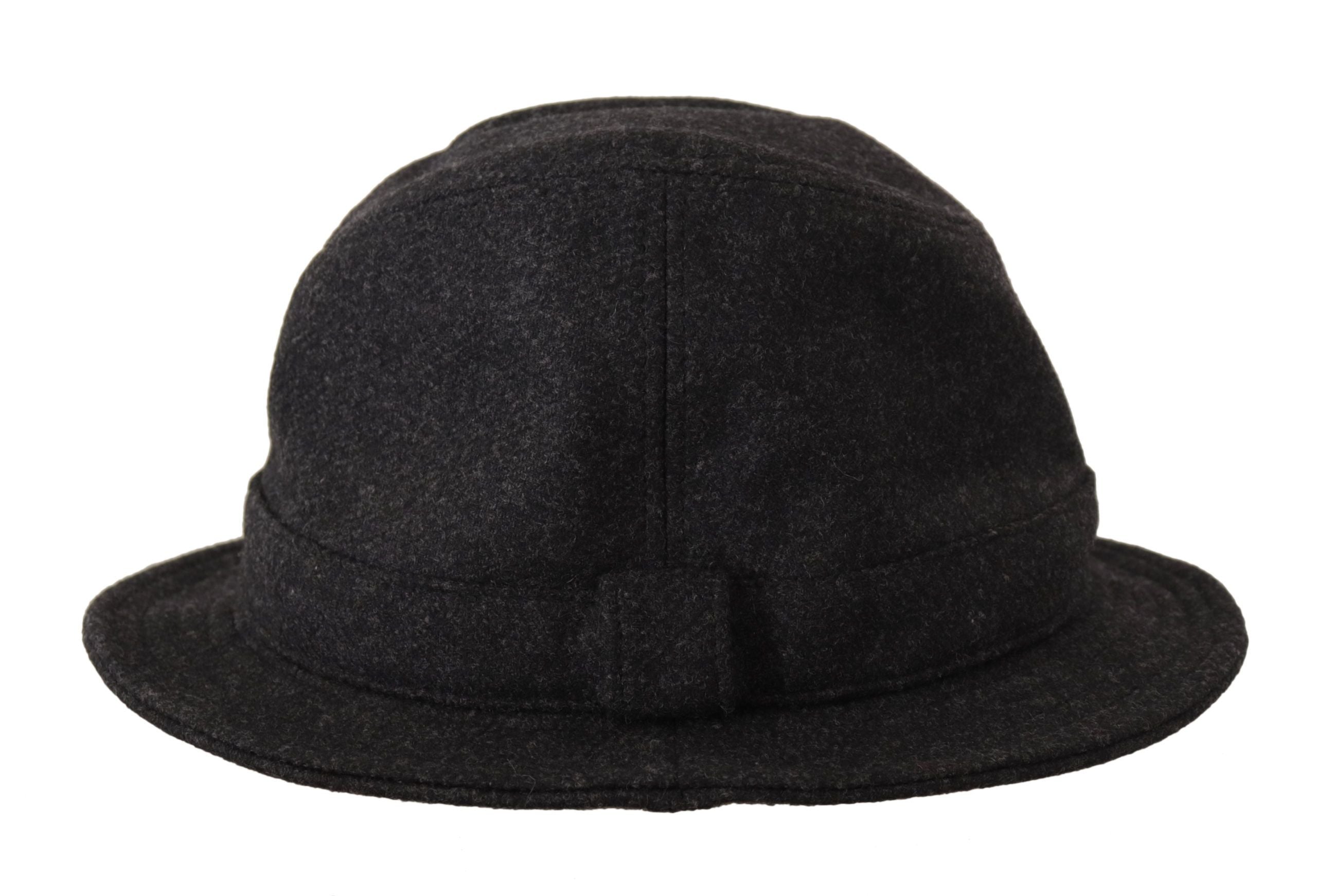 Gray Virgin Wool Logo Fedora Trilby Cappello Hat