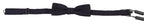 Blue Pattern Silk Adjustable Neck Papillon Bow Tie