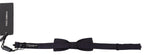 Blue Pattern Silk Adjustable Neck Papillon Bow Tie