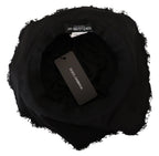 Black Cotton Wide Brim Shade Hat