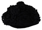 Black Wool Knit Winter Beanie Hat