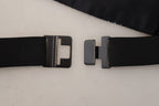 Black Polka Dot Wide Waist Men Belt Cummerband