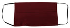 Maroon Silk Pleated Elastic Ear Strap One Size Face Mask