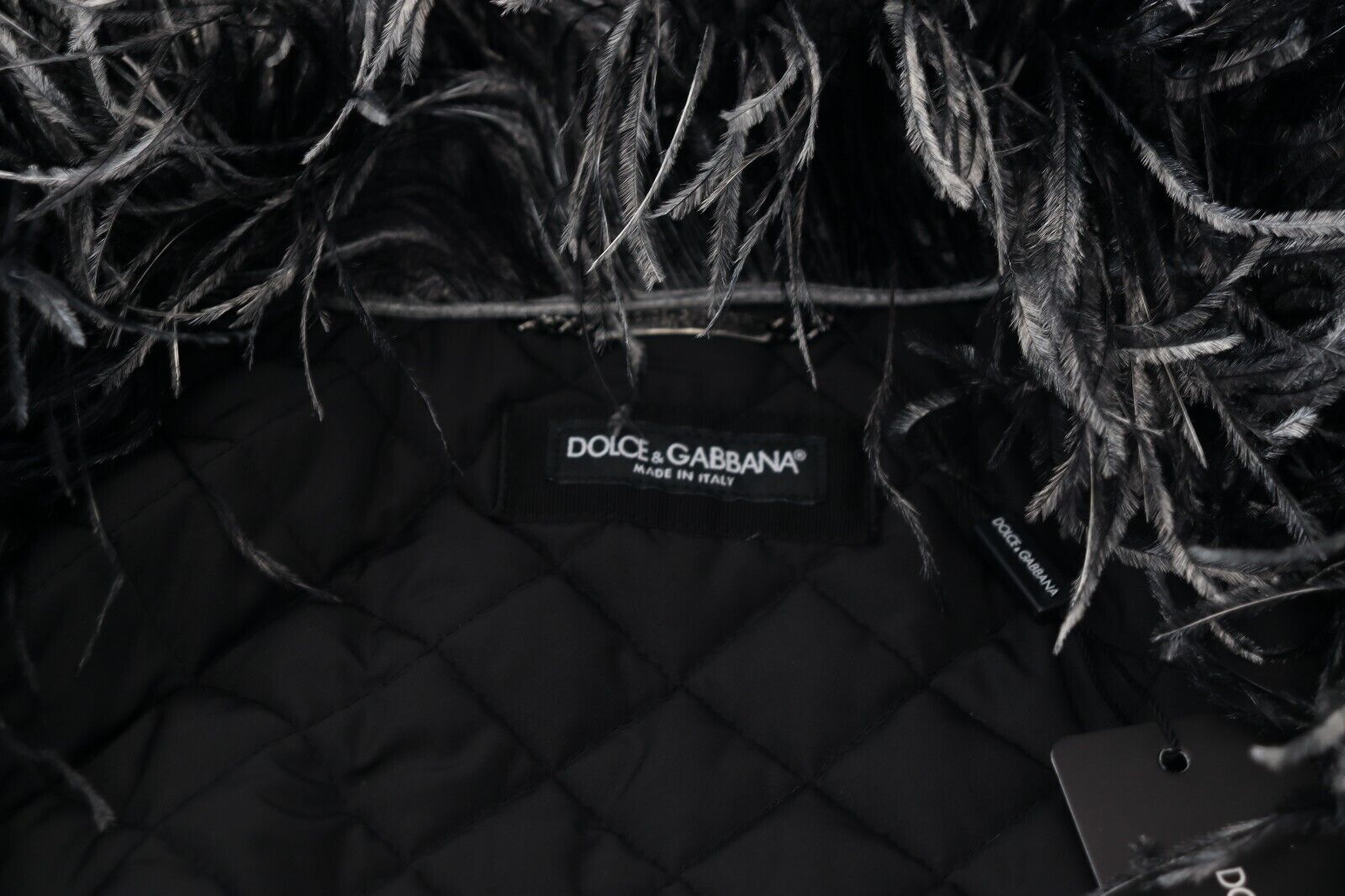 Black White Fur Shearling Full Zip Jacket